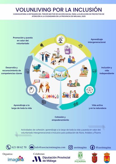 CARTEL DIPUTACION VOLUNLIVING POR LA INCLUSIÓN